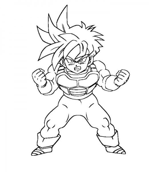 coloriage dragon ball Z sangoten